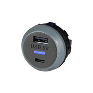 Alfatronix PVPro-AC Dual USB A & C Charger 12V 24V Rear Fit Marine Bus 3.6A