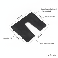 Load image into Gallery viewer, Black Plastic Outboard Engine Motor Mounting Transom Pad Protective Boat Yacht