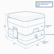 Load image into Gallery viewer, Seaflo Waste Tank Cover for PT1001 PT1002 Portable Toilet Replacement Part