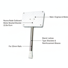 Load image into Gallery viewer, Nuova Rade Rail Mount Outboard Motor Bracket 22.8x15cm White For 25mm Rails
