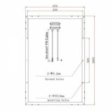 Load image into Gallery viewer, 120W 12V Monocrystalline Solar Panel, 2 × 5 m MC4 Leads | 4Boats