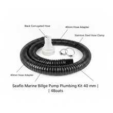 Load image into Gallery viewer, SEAFLO BPK150001 Bilge Pump Plumbing Kit 1-1/2" 40mm Hose Thru-Hull Clamps