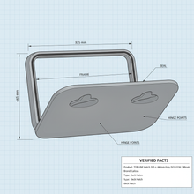 Load image into Gallery viewer, Nuova Rade Top Line Boat Access Hatch Grey 315x440mm Deck Inspection Port 196306