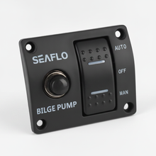Load image into Gallery viewer, Seaflo 3-Way Bilge Pump Switch Panel 12V/24V Auto-Off-Manual SP01502 Marine