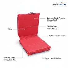 Load image into Gallery viewer, Buoyant Deck Cushion Double Red Boat Marine Safety Floating Flotation Seat Pad