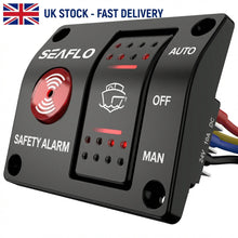 Load image into Gallery viewer, SEAFLO 12V Bilge Pump Alarm Switch Panel 20A Max SFASP1-01 Marine Boat Safety