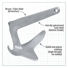 Load image into Gallery viewer, Bruce Type Claw Anchor 15kg Hot Dip Galvanized Steel Boat Mooring SKU 92244
