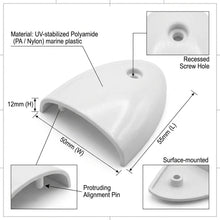 Load image into Gallery viewer, 10 x White Clam Shell Vent Cover 55x50x12mm Boat Marine Yacht Nuova Rade