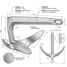 Load image into Gallery viewer, Anchor Bruce Claw Hot-Dip Galvanised Anchor 5 kg | 4Boats