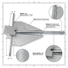 Load image into Gallery viewer, Anchor hot-dip galvanised Danforth 5 kg | 4Boats