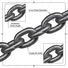 Load image into Gallery viewer, Lofrans 6mm Calibrated Anchor Chain 30m Galvanised ISO 4565 DIN 766 G40 72749