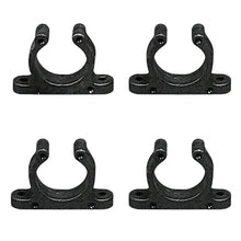 Load image into Gallery viewer, 4x 25mm Black Plastic Support Clip Screwed Boat Hook Oar Tube Holder Nuova Rade