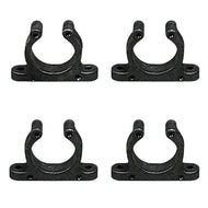4x 25mm Black Plastic Support Clip Screwed Boat Hook Oar Tube Holder Nuova Rade