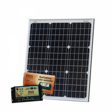 Load image into Gallery viewer, 50W 12V Dual Battery Solar Kit with Controller &amp; Cable | 4Boats