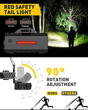Load image into Gallery viewer, Victoper Head Torch Rechargeable v10000 Upgraded 22000 Lumen Torches LED Super Bright Headlight 10 LEDs Modes Hands-Free Flashlight for Camping Fishing Cycling Hiking Waterproof, Black