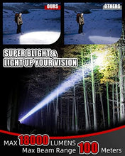 Load image into Gallery viewer, Victoper Head Torch –Super Bright 8 Lighting Modes 18000 Lumens Headlight LED Rechargeable, Super Bright LED Head Lamp, Hands-Free Flashlight for Camping, Fishing, Cycling, Hiking, Waterproof IPX4