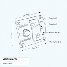 Load image into Gallery viewer, Seaflo 3-Way Bilge Pump Switch Panel 12V/24V Auto-Off-Manual SP01502 Marine