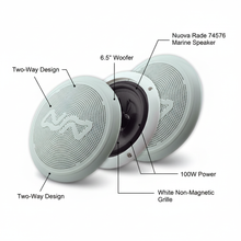 Load image into Gallery viewer, Nuova Rade 74576 Two-Way Marine Speakers 100W 6.5" Non-Magnetic White Pair