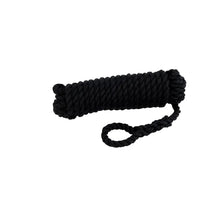 Load image into Gallery viewer, Talamex 8mm x 2.5m Black Fender Lines Pair Spliced Eye Boat Rope 01.222.408