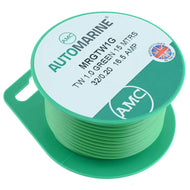 AMC Thin 1.5 mm² Single Core Cable - Green 10 m Mini Reel | 4Boats