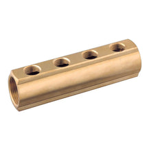 Load image into Gallery viewer, Guidi Brass 4-Way Manifold 19 × 12.7 mm BSP (3/4 in x 1/2 in) | 4Boats