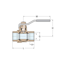 Load image into Gallery viewer, Guidi Nickel 15mm (1/2in) Nickel-Plated Lever Ball Valve M-M | 4Boats