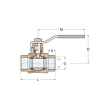 Load image into Gallery viewer, Guidi Nickel-Plated Brass Lever Ball Valve, M-M G1/2 | 4Boats