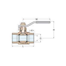 Load image into Gallery viewer, Guidi Bronze Lever Ball Valve Male BSPP Full Flow 1/2 in | 4Boats