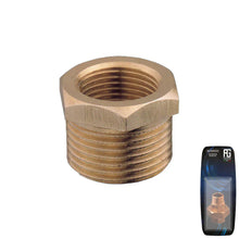 Load image into Gallery viewer, Guidi Brass M-F Bushing 1-1/4 × 3/4 in BSPT Retail Pack | 4Boats
