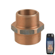 Load image into Gallery viewer, Guidi Bronze Reducing Nipple M-M 19 mm x 12 mm - Retail Pack | 4Boats