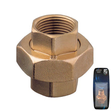 Load image into Gallery viewer, Guidi Brass Union F-F Tapered Seat 9.5 mm (3/8 in) Retail Pac | 4Boats