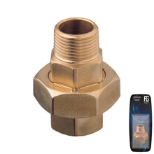 Load image into Gallery viewer, Guidi Brass Union M-F Tapered Seat 1/4 in Retail Pack | 4Boats