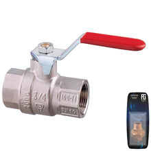 Load image into Gallery viewer, Guidi Nickel 15mm (1/2in) Nickel-Plated Lever Ball Valve M-M | 4Boats