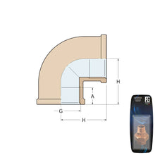 Load image into Gallery viewer, Guidi Brass 90° Elbow F-F 3/4 in BSP | 4Boats
