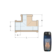 Load image into Gallery viewer, Guidi Brass Equal Tee T2 F-F-F 1/8 in - Retail packed | 4Boats