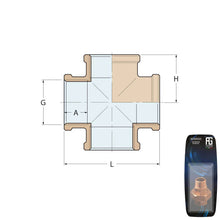 Load image into Gallery viewer, Guidi Brass Equal Cross Female 50.8 mm (2 in) Retail Packed | 4Boats