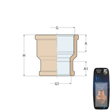 Load image into Gallery viewer, Guidi Brass F-F Reducing Socket 3/8 × 1/8 in BSP | 4Boats