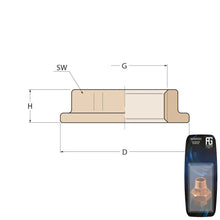 Load image into Gallery viewer, Guidi Brass Flanged Lock Nut 1 in G ISO 228/1 BSP | 4Boats