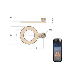 Load image into Gallery viewer, Guidi Brass Washer &amp; Bonding Terminal 1/4 in Retail Pack | 4Boats