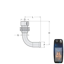 Load image into Gallery viewer, Guidi 90° Right-Side Gas Tank Vent with Hose 19×16 mm | 4Boats