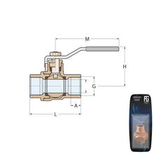 Load image into Gallery viewer, Guidi Nickel 15mm (1/2in) Nickel-Plated Lever Ball Valve M-M | 4Boats