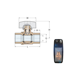 Load image into Gallery viewer, Guidi Nickel 2000 Series Throttle Ball Valve, Male BSPP (G) 3 | 4Boats