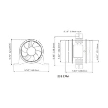 Load image into Gallery viewer, Seaflo 12V 4" In-Line Marine Bilge Blower 235 CFM High Volume 04 Series IB123504