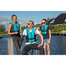 Load image into Gallery viewer, Besto Dinghy Zipper Aqua/Black 50N XS Buoyancy Aid | 4Boats