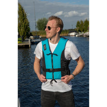 Load image into Gallery viewer, Besto Dinghy Zipper Aqua/Black 50N XS Buoyancy Aid | 4Boats