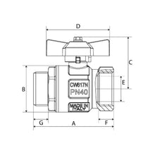 Load image into Gallery viewer, BlueGee Nickel 3/8 in Male/Female Tee Ball Valve | 4Boats