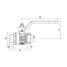 Load image into Gallery viewer, BlueGee Nickel 1 in Male/Female Lever Ball Valve | 4Boats