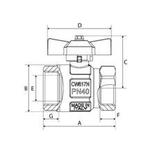 Load image into Gallery viewer, BlueGee Nickel 3/8 in F/F Tee Ball Valve | 4Boats