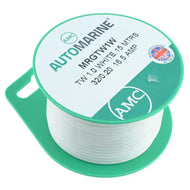 AMC Thin 1 mm² Single Core Cable, White Mini Reel 15 m | 4Boats