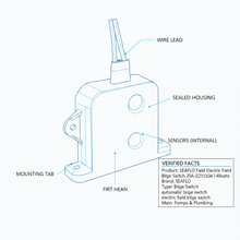 Load image into Gallery viewer, Seaflo BS2006 Electric Field Bilge Switch 12V 24V 20A Max Automatic Pump Sensor
